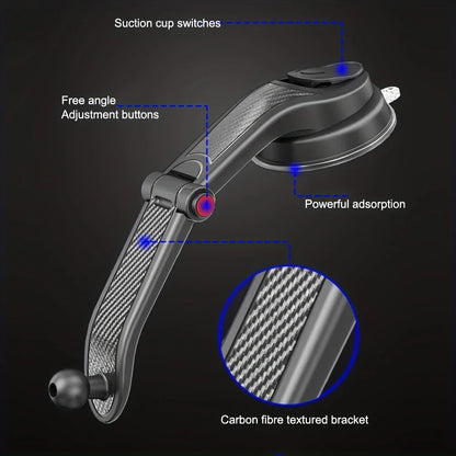 Cell Phone Holder for Car Phone Mount Dashboard Windshield Car Phone Holder Anti-Shake Stabilizer Phone Car Holder