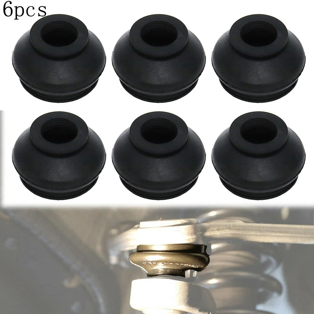 6pcs Ball Joint Boot Suspension Steering Dust Cover Track Tie Linkage Rubber Dust Boot Covers Track Rod End Replacement Kit
