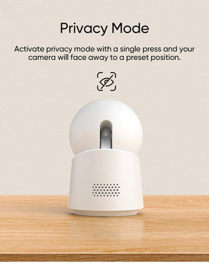 eufy Security Indoor Cam C220 2K Resolution Security Camera with 360° PTZ Plug-In Security Indoor Camera with Wi-Fi Human