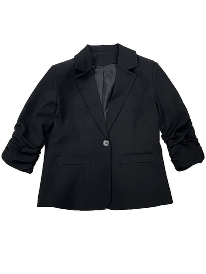 New Office Lady Suits Jacket Tops Formal Women's Seven Quarter Sleeved Suit Coats Casual Black Workwear Blazer Femme Clothing