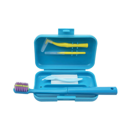1 Box Portable Travel Dental Cleaning Set Oral Cleaning Care Toothbrush Interdental Brush Teeth Whitening Orthodontic Care Kit