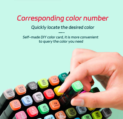 24-168 Color Alcohol Double-ended Oily Marker Painting Art Set Office Culture and Educational Supplies