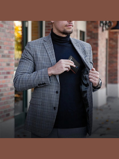 Men's RFID Blocking Card Holder Bifold Wallet With Money Clip Minimalist Pocket Slim Wallet