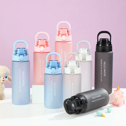 Sports Water Bottle Fitness Water Bottle Portable Outdoor Water Cup Reusable Water Bottle With Flip Top Lid Travel Water Bottle
