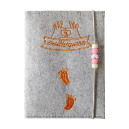 Maternity Log Protective Cover Handmade Felt German Passport Cover for Storing Hospital Vaccination Certificate Insurance Card