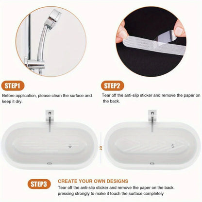 6/12/24/40 Pcs Anti Slip Strips Shower Stickers Colored Non Slip Bath Safety Strips for Bathtub Shower Stairs Floor