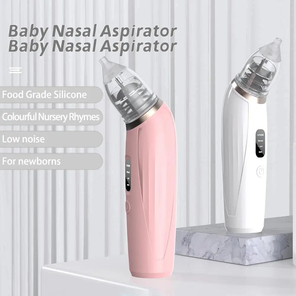 Baby Electric Nasal Aspirator Low Noise 3 Suction Levels Rechargeable Nose Sucker Cleaner Snot Booger Mucus Remover For Infant