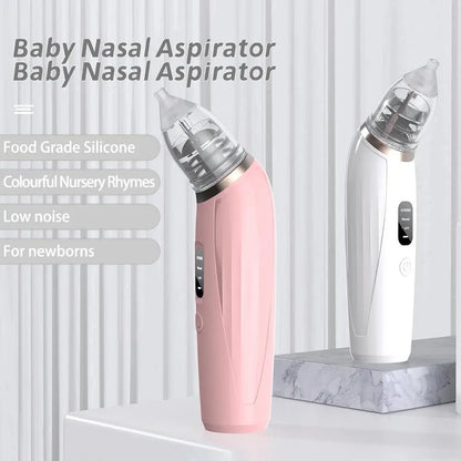 Baby Electric Nasal Aspirator Low Noise 3 Suction Levels Rechargeable Nose Sucker Cleaner Snot Booger Mucus Remover For Infant