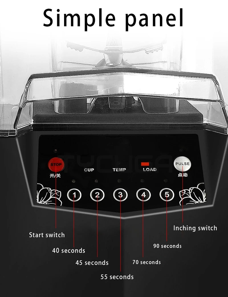 Commercial Blender Electric Ninja blender Fruit Food Ice Crusher Processor Smoothies Juicer Maker Crusher Grain Grinder 110-220V