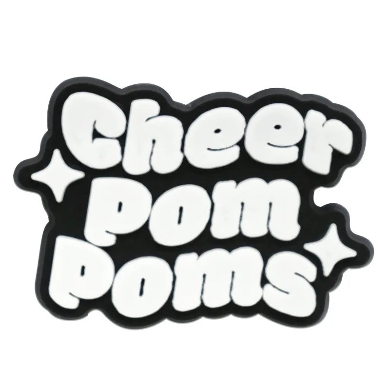 Cute Cheerleading Shoe Charms Decoration for Crocs Pin Accessories Charms Bracelet Wristband DIY Shoe Party Gifts