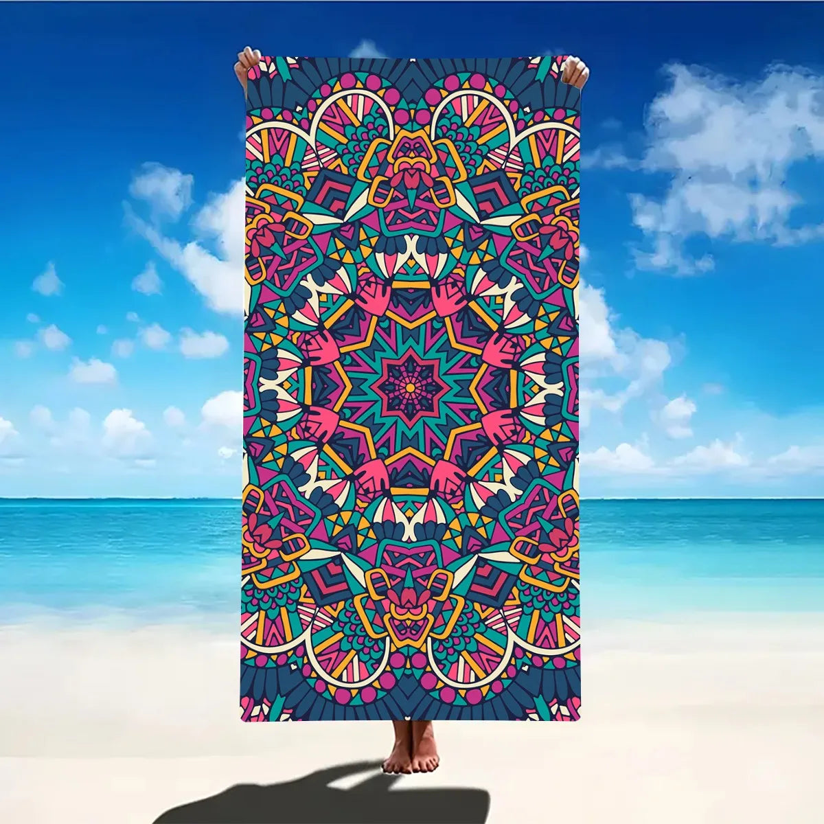 1PC Beach Towel Boho Design Bath Towels Extra Large Sand Free Quick Dry Travel Towels Gifts For Yoga Sports Adults