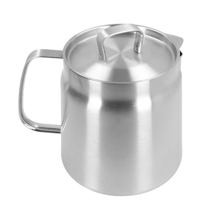 Oil Strainer Pot 304 Stainless Steel Oil Filter Large Capacity Ergonomic Handle Grease Container With Strainer Oil Storage Can