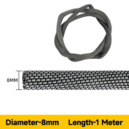 5-8mm Thermoresistant Tin Plating Cable Tube Sleeve EMI Shielded Flexible Wire Wrap Cover Line Cord Organizers Cable Management