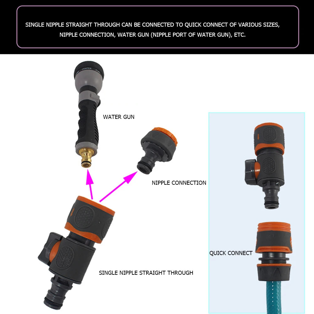 Plastic Valve Quick Connector Agriculture Hose Adapter Water Pipe Fittings