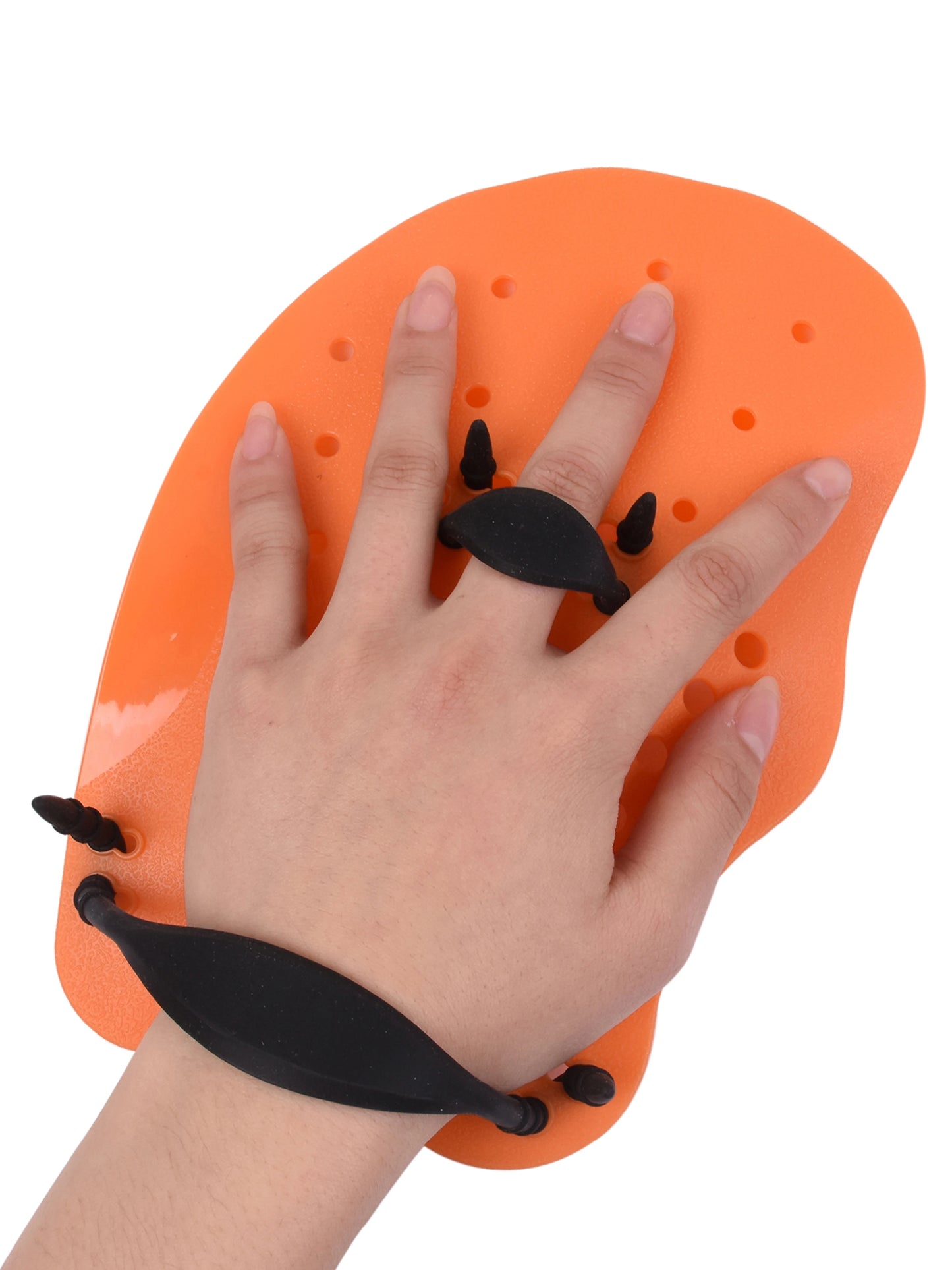 Black swimming fins Paddling palm Children adult freestyle paddling training fins Professional swimming equipment palm