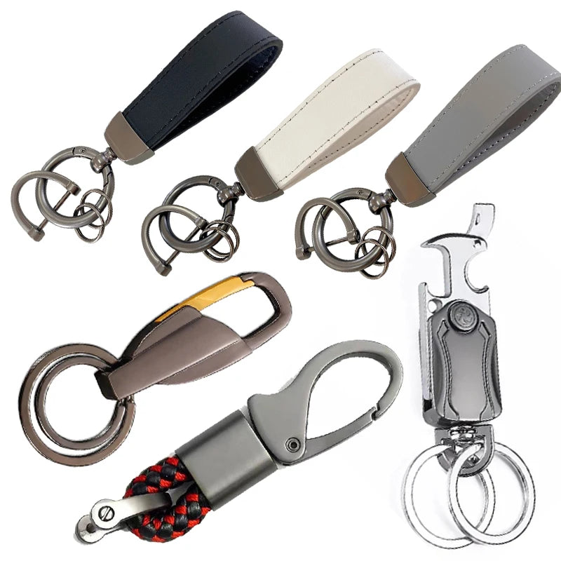 For AUDI A4 b8 b9 b6 b7 Auto accessories Multifunctional keychain leather keychain metal gift