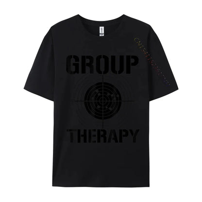 Men T-shirts Group Therapy Casual T-Shirt Retro Normal Cotton Men Tops Tees Casual Clothing Shirt Top Quality