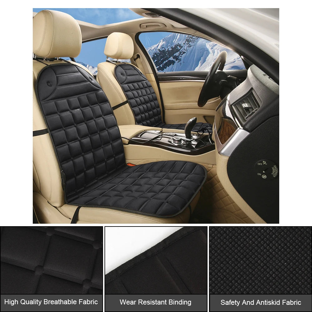 12V Electric Seat Heater Hot Keep Warm Winter Household Cushion Heated Car Seat Cushion Cover Universal Heating Seat Cushion