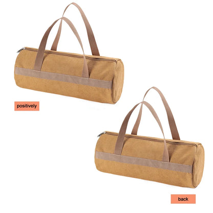 Camping Tools Storage Bag Large Capacity Cylinder Tent Stake Bag Portable Utility Tool Handbag Lightweight for Outdoor Camping