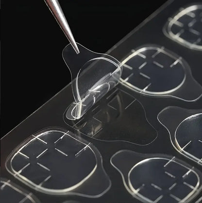 240PCS Strong Adhesive Glue Tape for Press-on Nail Tips - Double Side Adhesive Film for False Nails-Transparent