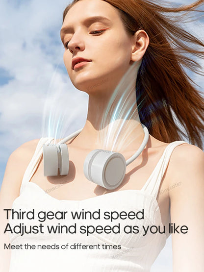 Hanging Neck Fan Power ventilador Bladeless Neckband Fan Portable Mini Air Cooler USB Rechargeable Electric Fans