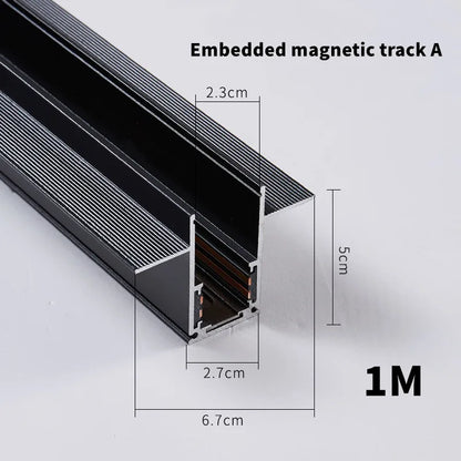Magnetic Track Light Grille Flood Lamp Modern Embedded Flexible Linear Fixture LED Spotlight DC48V Ceiling Indoor Living