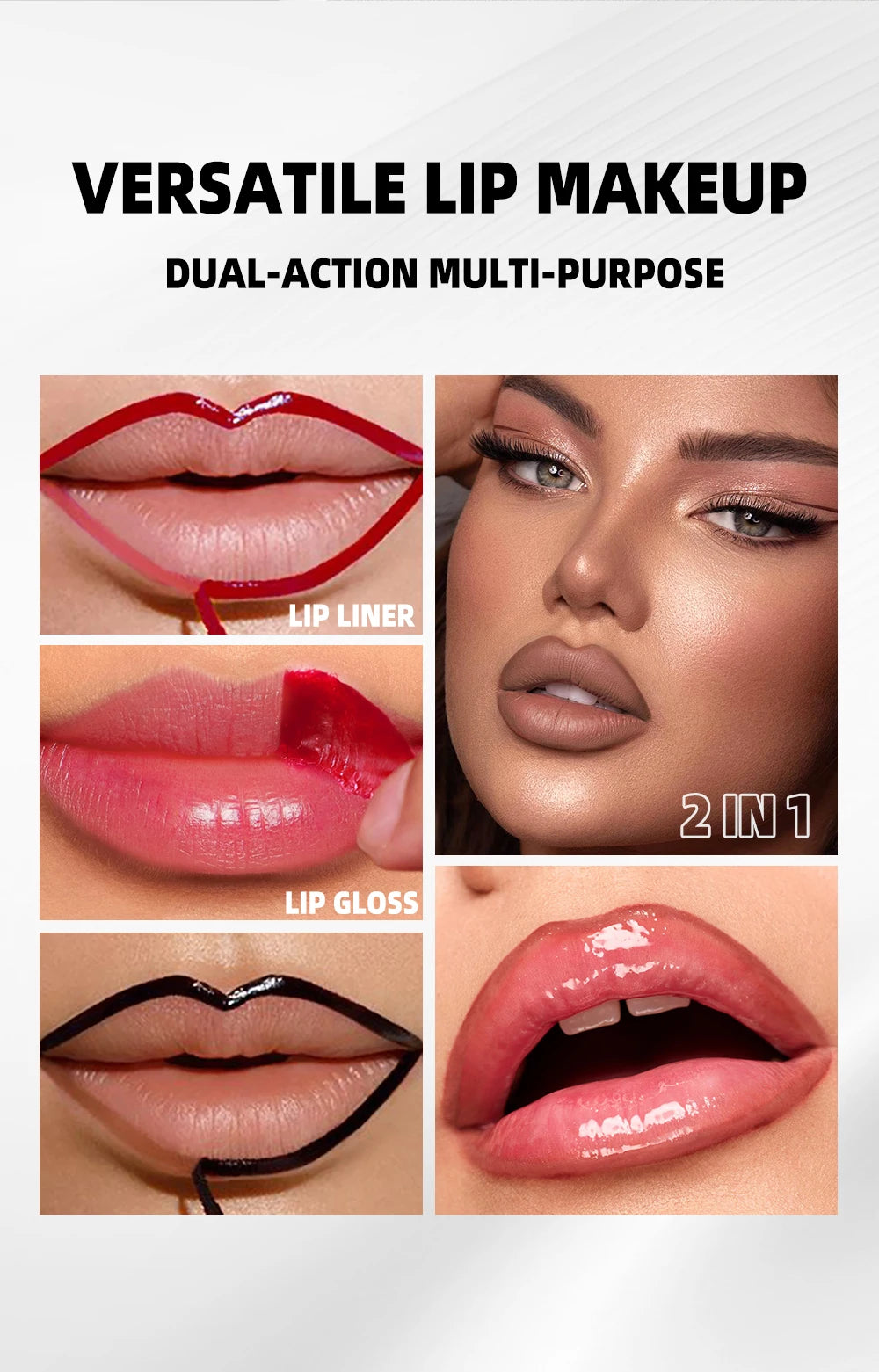 QIBEST 4 Colors Peel Off And Reveal Lip Stain Long Lasting Waterproof Pink Lip Tint Transfer Proof Natural Lip Stain Makeup