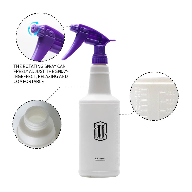 Spray Bottles 26oz/770ml, Refillable Empty Spray Bottles for Cleaning Solutions, Watering Plants, Premium Flex Nozzle, Water Gun