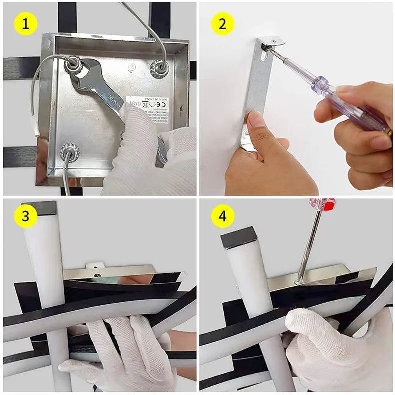 LED Ceiling Light Surface Installation Living Room Lamp Modern Bedroom Kitchen Led Ceiling Light Elegant Curved Ceiling Light