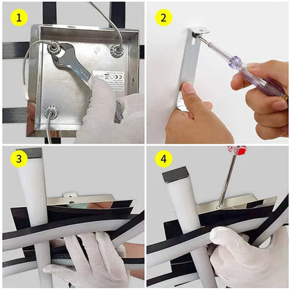 LED Ceiling Light Surface Installation Living Room Lamp Modern Bedroom Kitchen Led Ceiling Light Elegant Curved Ceiling Light