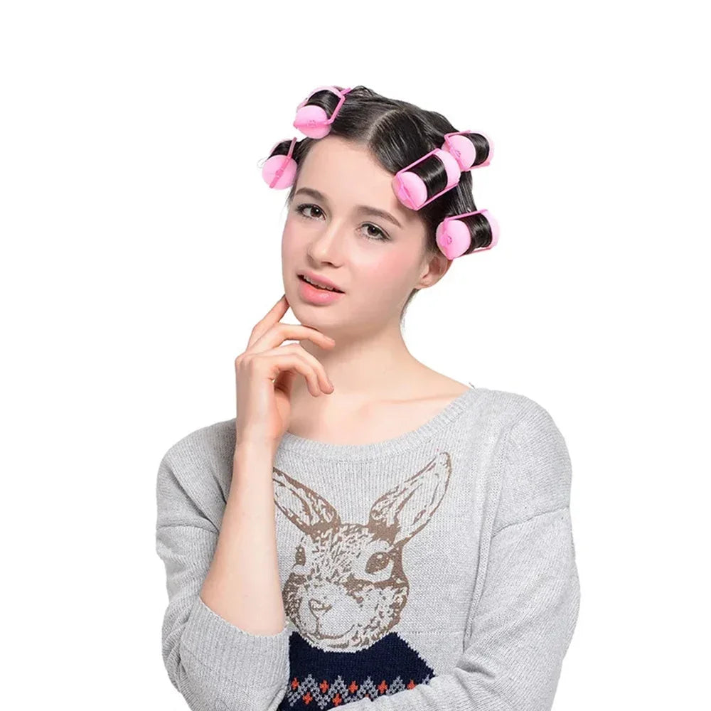 10 Pcs Soft Sponge Foam Cushion Hair Rollers Sleeping Curlers Hairdressing Kit DIY Home Hair Styling Tool Hair Salon for Barber