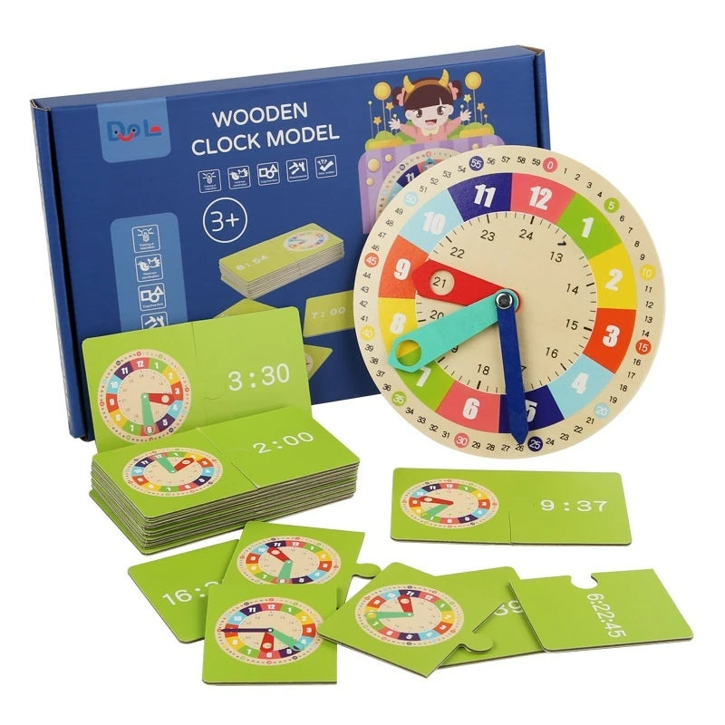 Clock model, mathematics, kindergarten clock teaching aids, children, primary school students, first and second grade, time cogn