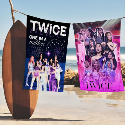 T-TwiceS-S Kpop Beach Towel For Kids Personalized Bath Towel Pool Towel Vacation Gift Picnic Towel Party Gift