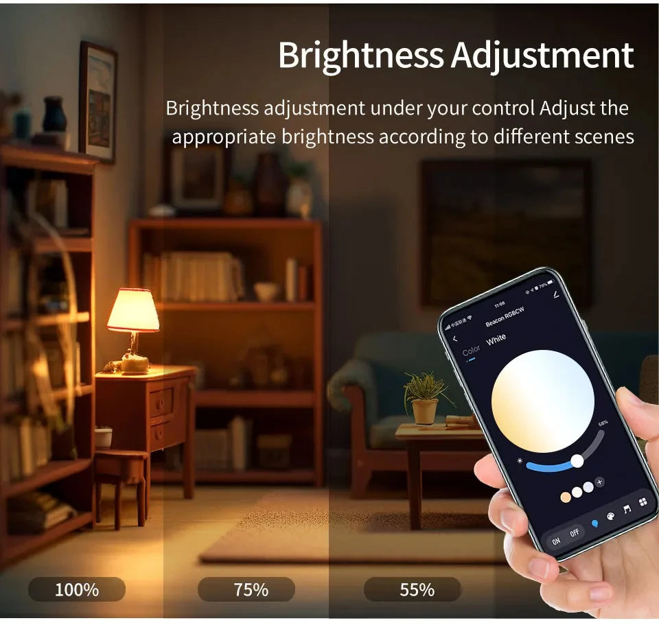 Smart Led Bulbs E27 Tuya Smart Life Bluetooth App Control 220V 110V RGB Lights Ampoules Home Decoration Spotlight Bombilla