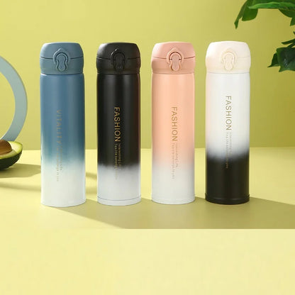 Stainless Steel Vacuum Flask Light Weight Student Thermos Portable Bottle Student Water Cup 350ml