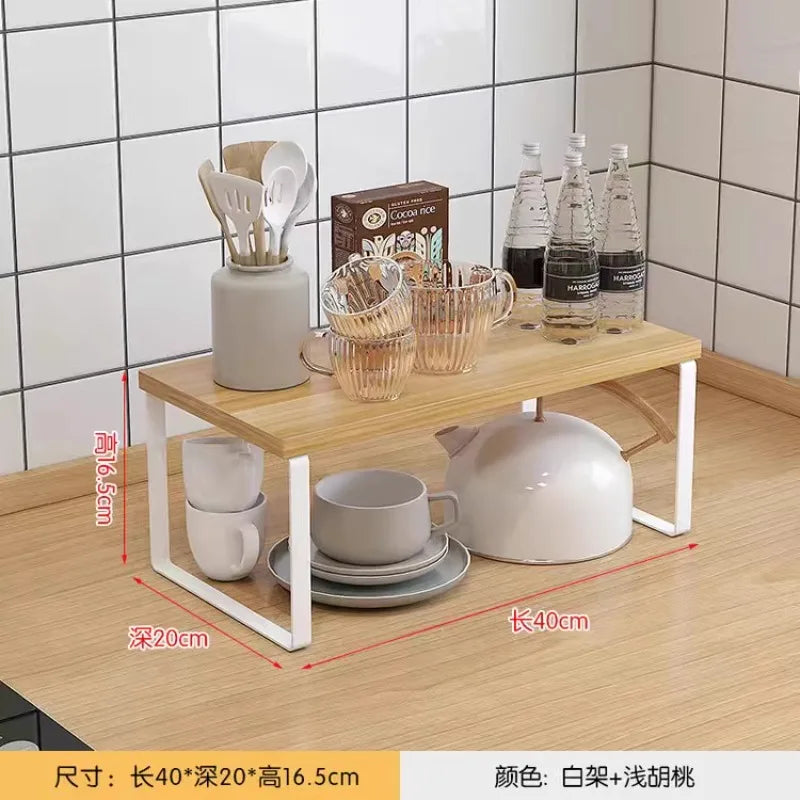 Kitchen Desktop Shelf  Layered Storage Partition Small Racks for Storing Dishes Seasonings Home Storage Holders Organization