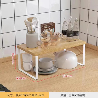 Kitchen Desktop Shelf  Layered Storage Partition Small Racks for Storing Dishes Seasonings Home Storage Holders Organization