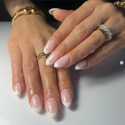 ARTAUG 24PCS Medium Stiletto Pink Press On Nails Full Cover Fake Nail Set Press On Nails Love Design handmade Press On Nails