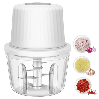 AT13 400ML Electric Garlic Chopper, 6 Blades Garlic Grinder Mini , USB Portable Veggie Chopper,Garlic Mincer