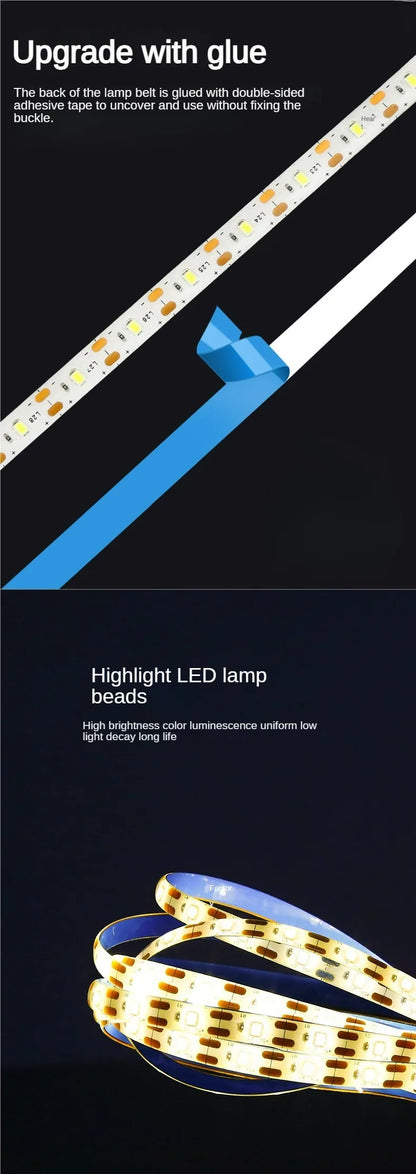 5V USB LED Strip Light with Switch Decoration Waterproof Tape for House Room Backlight 1M 2M 3M 5M Ribbon