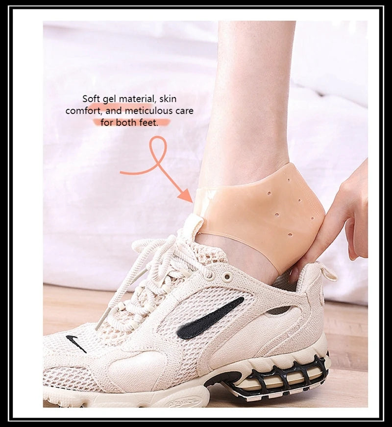 1 Pair Silicone Rubber Gel Socks Anti Cracking Liner Heel Socks Elastic Silicon Moisturizing Foot Skin Care Heel Foot Protection