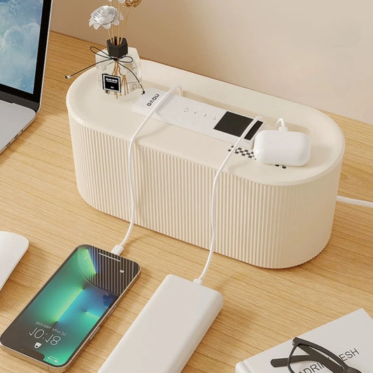Portable Cable Management Organizer Box for Power Strips and Cord for Power StripsTV Computer Wires Hider Box for Home Office