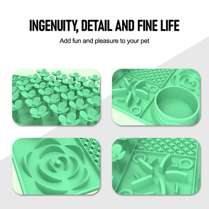 Pet Licking Mat Pet Silicone Eating Ware Dog Slow Food Mat Placemat  Dog Feeder Supplies Suction Cup Dog Bathing Distraction