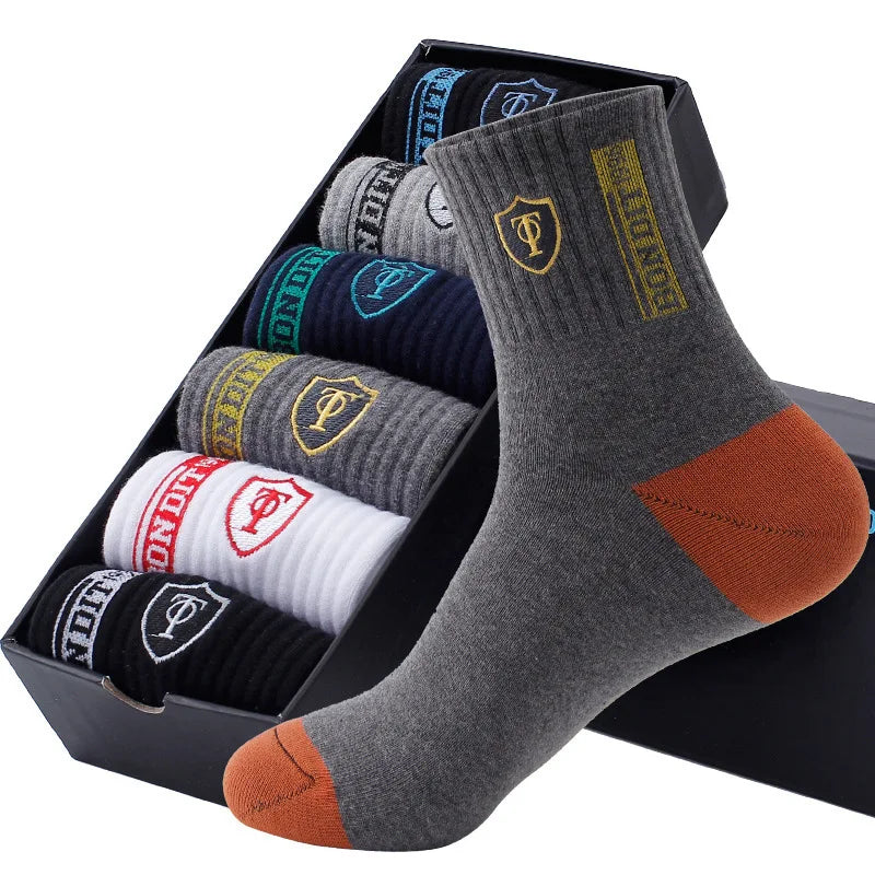 5 pairs of men's sports socks for summer casual  sweat absorbing  comfortable  lightweight  breathable basketball