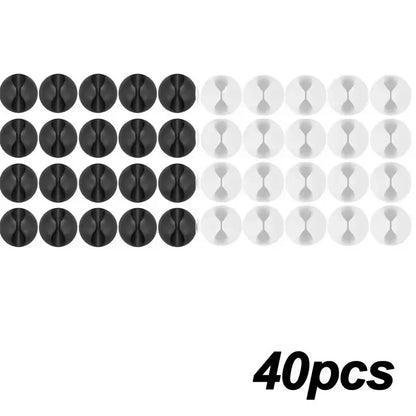 5/50Pcs Desktop Wall Cable Clips Wire Management Self-Adhesive Cord Organizers Holder Clamp for USB Network Headphone Cables