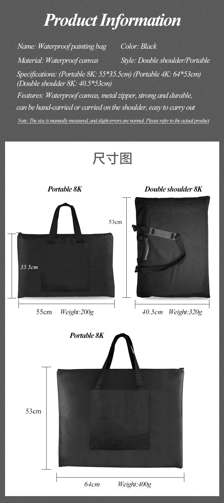 Art Painting Drawing Board Bag Carry Storage Sketch Case For Sketching Tools Artist Art Supplies Travel Portable