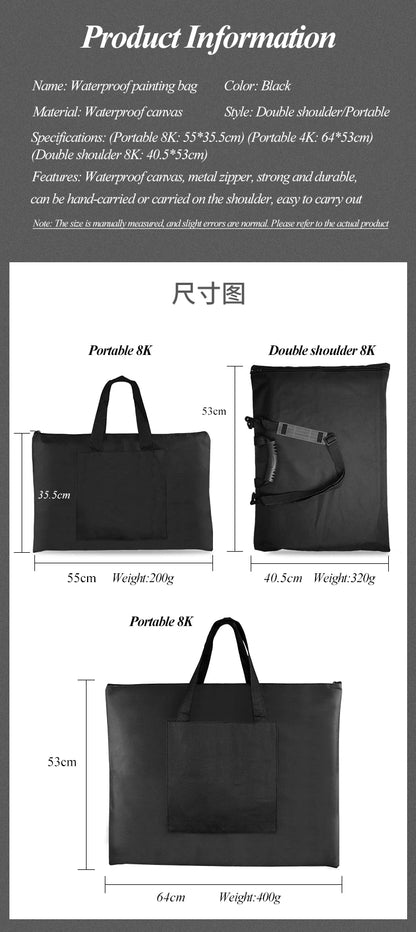 Art Painting Drawing Board Bag Carry Storage Sketch Case For Sketching Tools Artist Art Supplies Travel Portable