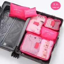Travel Accessories Large Capacity Waterproof Luggage Clothes Storage Bag  6 Pcs/Set Travel Storage Bag Suitcase Organizer