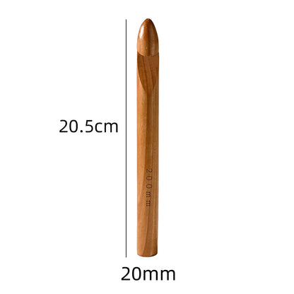 KOKNIT DIY Knitting Needles Hook Handle Wood Crochet Hook  Home Knitting Weave Yarn Crafts Knitting Tools Big Size 15/20/25mm