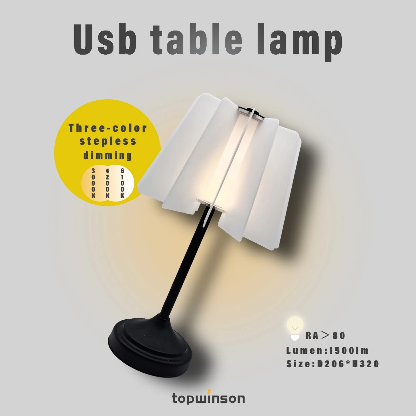 Bedroom bedside lamp USB plug LED table lamp DIY acrylic panel creative lighting mode decorative light